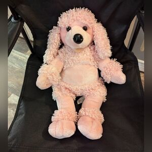 BUILD A BEAR Pink French Poodle Plush Toy Dog. EUC. 19 Inches.